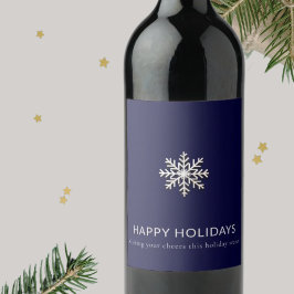 Etiqueta Para Botella De Vino Sello elegante de vino de copo de nieve