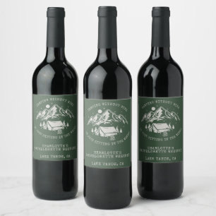 Etiqueta Para Botella De Vino Sencilla y moderna despedida de soltera con brillo