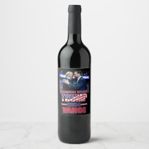 Etiqueta Para Botella De Vino Sentido común Trump y Vance