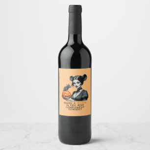 Etiqueta Para Botella De Vino Ser bruja es el mejor cumplido esta noche.