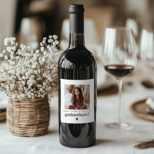 Etiqueta Para Botella De Vino ¿Serás la Madrina Propuesta de Foto