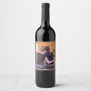 Etiqueta Para Botella De Vino ¿Serás mi empleada de honor?