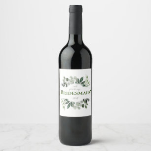 Etiqueta Para Botella De Vino ¿Serás mi novio de la dama de honor?
