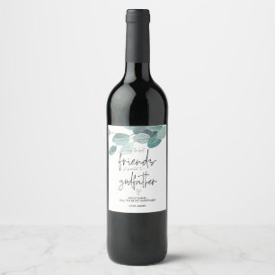 Etiqueta Para Botella De Vino ¿Serás Mi Padrino Preguntando Invitación Para El B