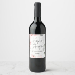 Etiqueta Para Botella De Vino ¿Serás Mis Padres Pidiendo Invitación Para El Bebé