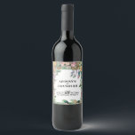 Etiqueta Para Botella De Vino Serene Garden Wreath: Elegancia Floral Pastel<br><div class="desc">Celebra el amor con un toque de serenidad en el arco iris de tu boda con la Whimsical Wildflower Collection. Con una variedad de flores silvestres suaves y acuarelas y frondosos verdes en suaves tonos arcoiris, este diseño captura la belleza de la elegancia indomable de la naturaleza. Cada pieza está...</div>
