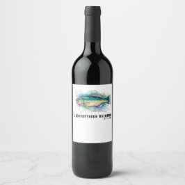 Etiqueta Para Botella De Vino Serie de Acuarela: Lubina