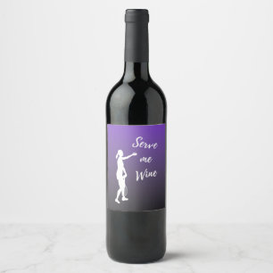 Etiqueta Para Botella De Vino Serme Wine Funny Tennis Player Wine Lover Cita