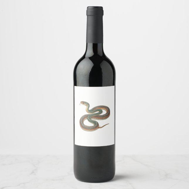 Etiqueta Para Botella De Vino Serpiente (Anverso)
