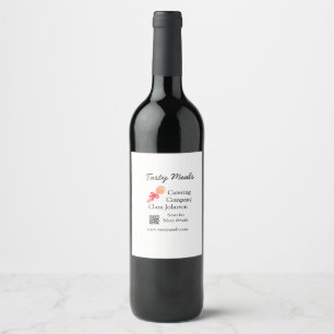 Etiqueta Para Botella De Vino servicios de catering agregar nombre código QR sit
