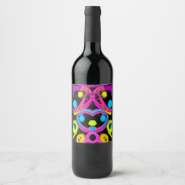 Etiqueta Para Botella De Vino shiny Abstract art