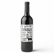 Si eres soltero y lo conoces, etiqueta de vino
