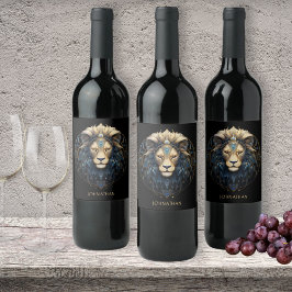 Etiqueta Para Botella De Vino Signo estelar cósmico Glam Símbolo de astrología P
