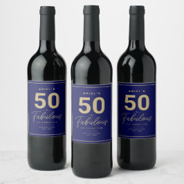 Etiqueta Para Botella De Vino Simple 50 y fabulosa etiqueta de vino personalizad