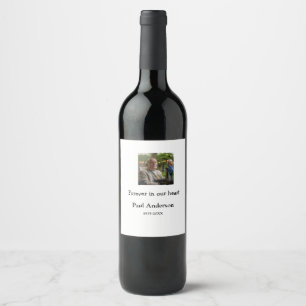 Etiqueta Para Botella De Vino simple Agrega tu texto foto recuerdo conmemorativo
