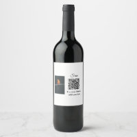 Simple animal name details QR code add text photo 