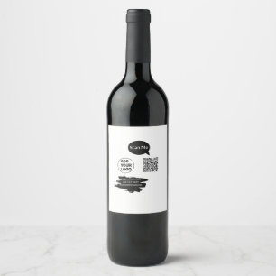 Etiqueta Para Botella De Vino Simple código qr minimalista agregar logo escanear