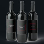 Etiqueta Para Botella De Vino Simple Las Vegas Black White Red Event<br><div class="desc">Sencillas etiquetas de personalizado negro, rojo y blanco que se pueden utilizar en cualquier evento moderno. El tipo de letra y los colores de nuestro diseño coinciden con "Nos estamos casando". La suite Invitación a la Boda de Las Vegas. Personalizar con sus nombres y colores haciendo clic en el botón...</div>