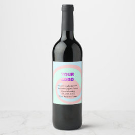 Etiqueta Para Botella De Vino simple mínimo añadir su logotipo/diseño aquí texto