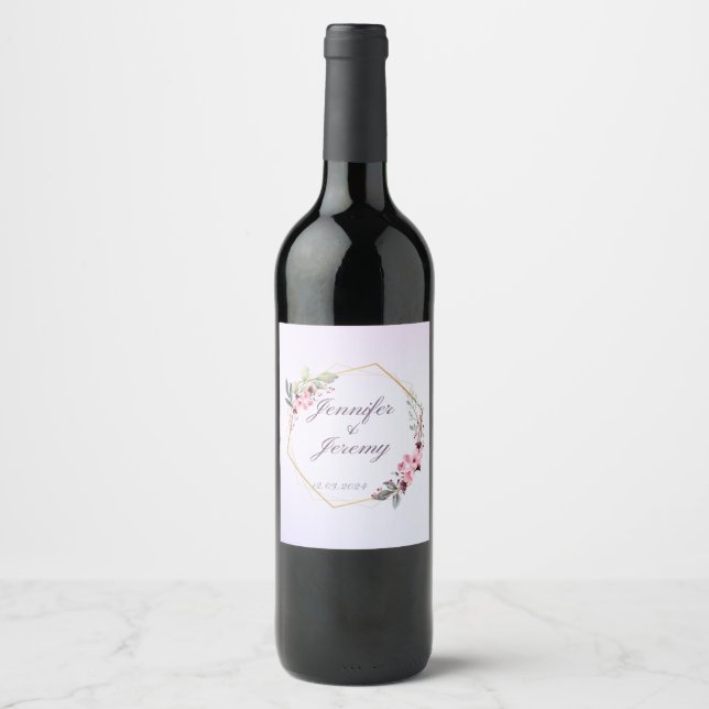 Etiqueta Para Botella De Vino Simple personalizado (Anverso)