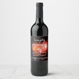 Etiqueta Para Botella De Vino Simplemente Fab & 50 -