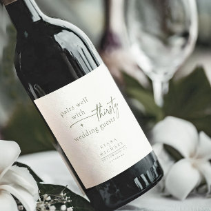 Etiqueta Para Botella De Vino Simplemente Moda Boda Humor Pearl White ID1046