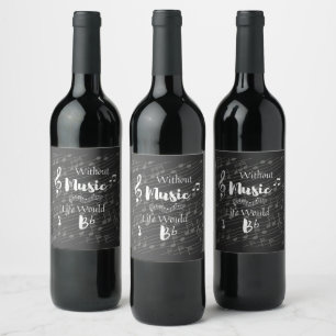 Etiqueta Para Botella De Vino Sin vida musical, Bb Wine Labs