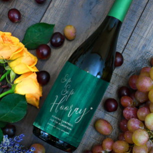 Etiqueta Para Botella De Vino Sip Sip hooray boda selva