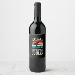 Etiqueta Para Botella De Vino Ski Dad