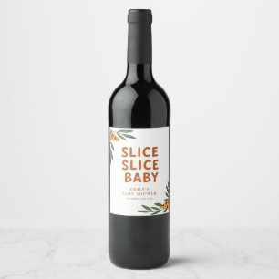 Etiqueta Para Botella De Vino Slice Slice Baby Pizza Baby Shower