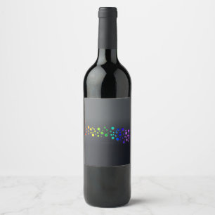 Etiqueta Para Botella De Vino SlipperyJoe ama burbujas rojo naranja amarillo ver