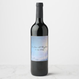 Etiqueta Para Botella De Vino Soft Winter Daydream Wine Label