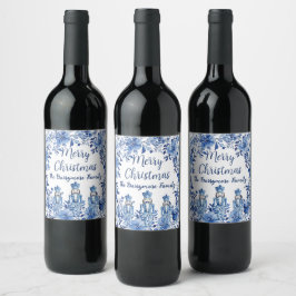 Etiqueta Para Botella De Vino Soldados de infantería de la serie Chinoiserie Blu