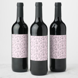 Etiqueta Para Botella De Vino Solo Notado Rosa