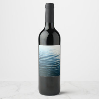 Etiqueta Para Botella De Vino Sombras de agua azul Resumen Fotografía de la natu