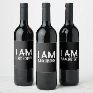 Etiqueta Para Botella De Vino Soy historia negra