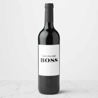 Etiqueta Para Botella De Vino ¡Soy mi propio jefe!