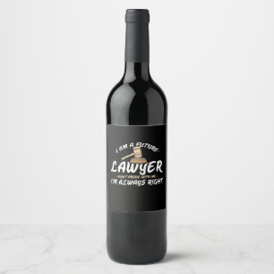 Etiqueta Para Botella De Vino Soy Un Futuro Abogado