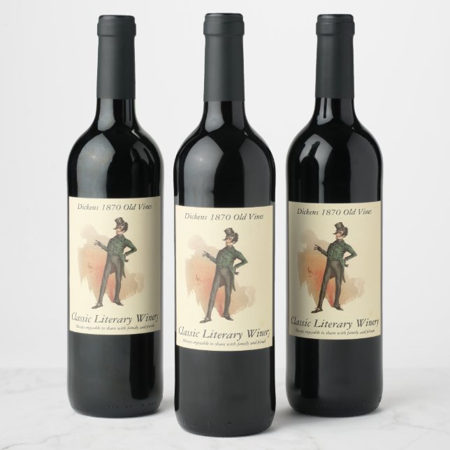 Etiqueta Para Botella De Vino Sr. Alfred Jingle de The Pickwick Papers (Botellas)