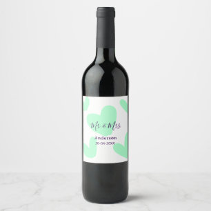 Etiqueta Para Botella De Vino Sr y Sra agregan nombre de familia fecha año favor