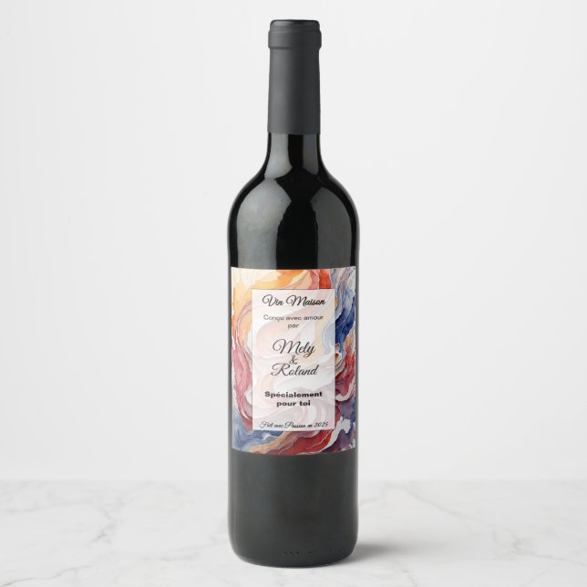 Etiqueta Para Botella De Vino Sticker a bouteille de vin (Anverso)