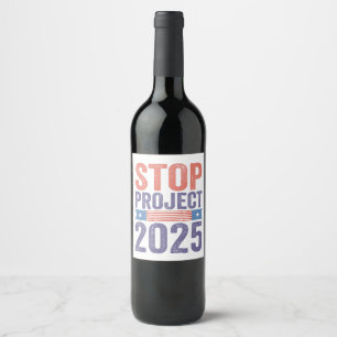 Etiqueta Para Botella De Vino Stop Project 2025 Patrocinio estadounidense de Tru