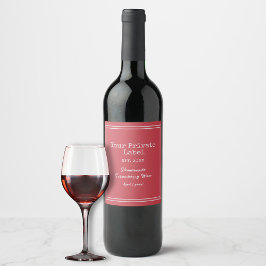 Etiqueta Para Botella De Vino Su etiqueta privada vino de fresa casero
