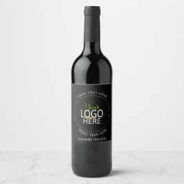 Etiqueta Para Botella De Vino Su Logotipo Negro Cree Su Propio Pequeño Negocio 