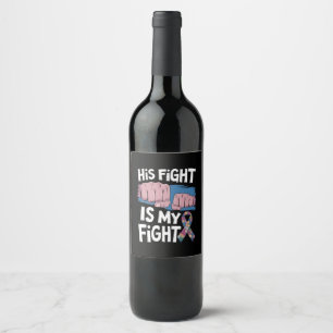 Etiqueta Para Botella De Vino Su lucha es mi lucha Apoya la conciencia del autis