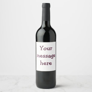 Etiqueta Para Botella De Vino Su mensaje aquí agregar texto nombre imagen monogr