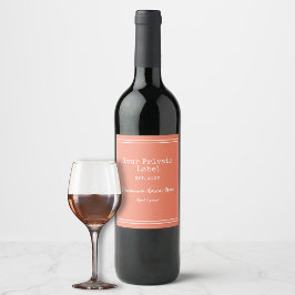 Etiqueta Para Botella De Vino  Su vino de albaricoque casero con etiqueta privad