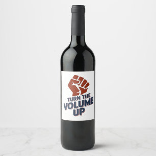 Etiqueta Para Botella De Vino Sube el Volumen Zohran NYC Mayor Demócrata