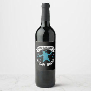 Etiqueta Para Botella De Vino Submarinismo - Scuba Addicto Al Buceo No Se Quiere