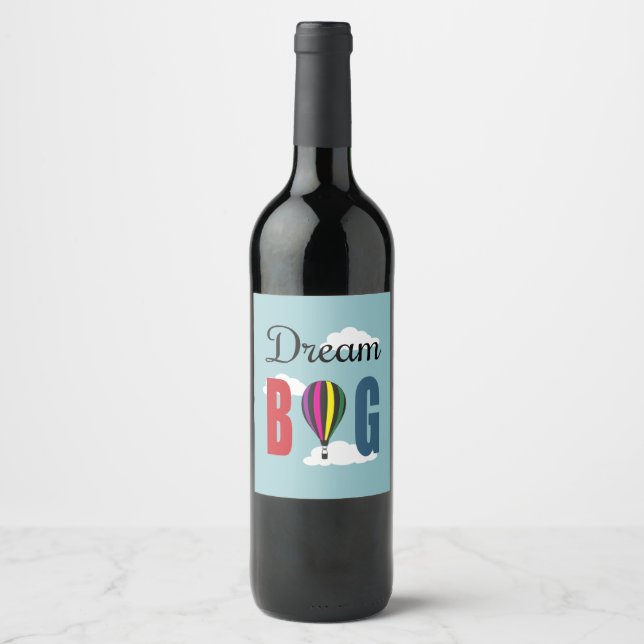 Etiqueta Para Botella De Vino Sueño grande (Anverso)